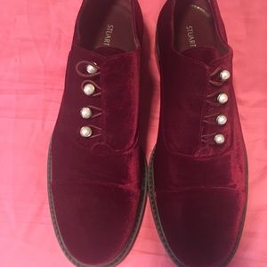 Stuart Weitzman -wine velvet shoes